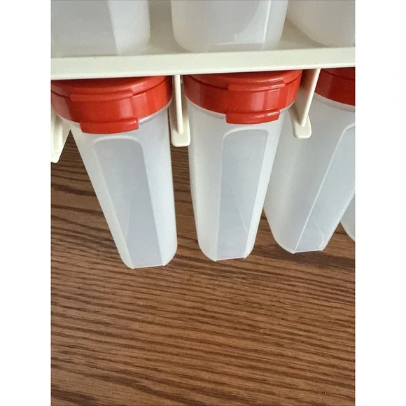 Vintage Tupperware Modular Mates Spice Rack Shakers 1846 1844-16 1847-3 - Picture 5 of 12